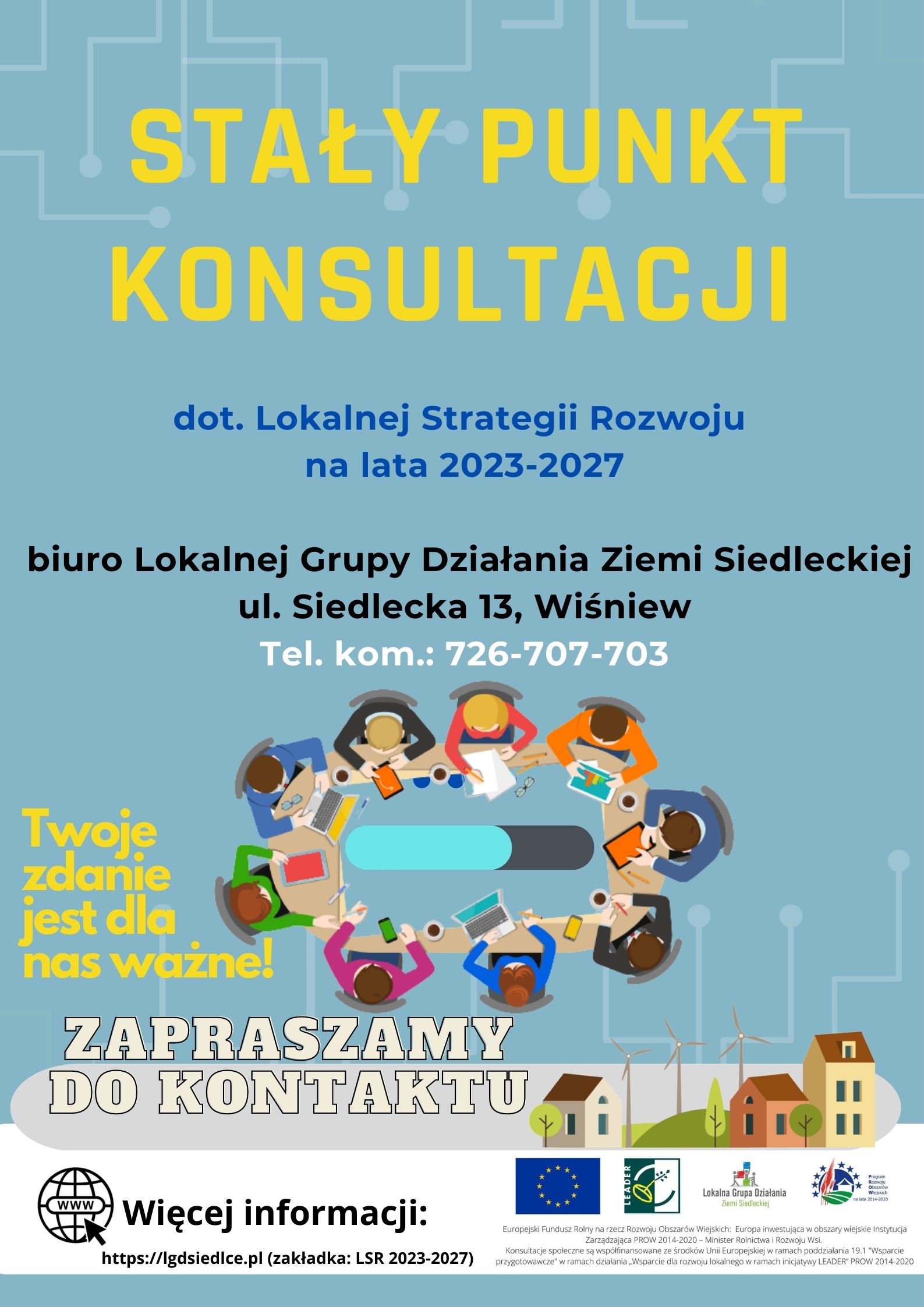 Stały Punkt Konsultacji LGD ZS - plakat informacyjny 